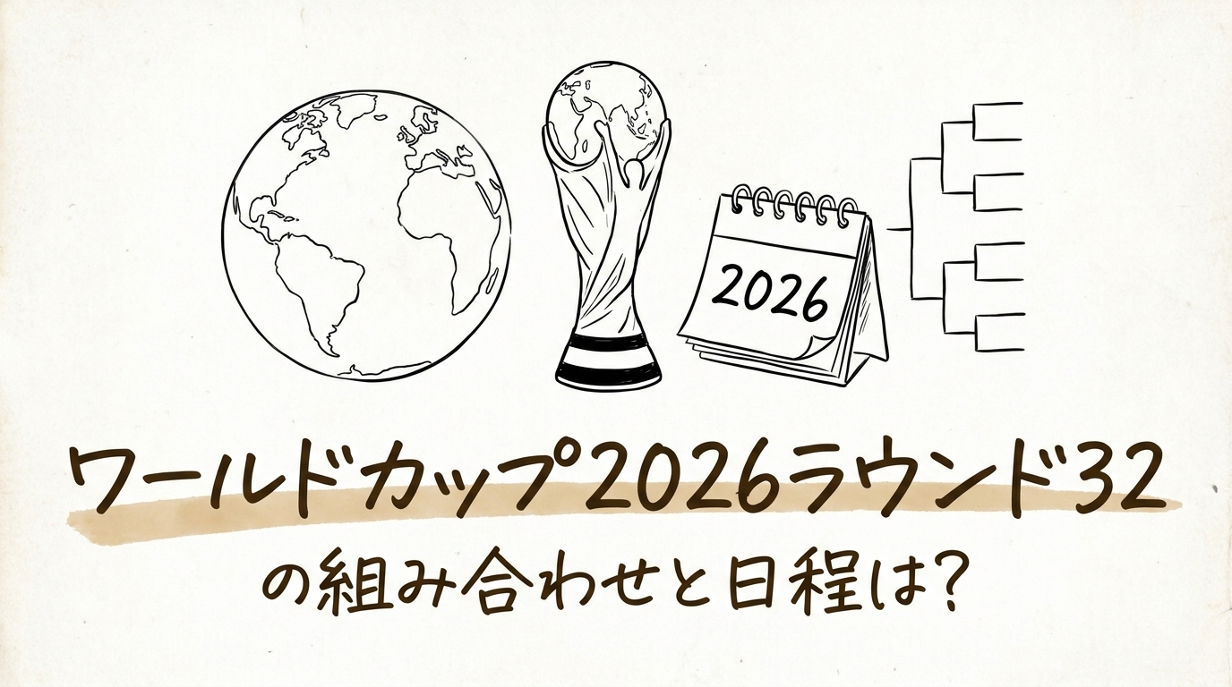 ワールドカップ2026ラウンド32の組み合わせと日程は?
