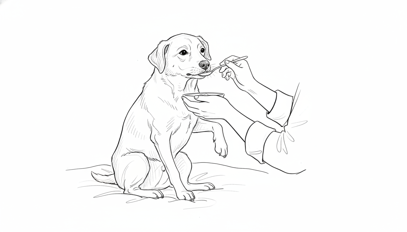 犬の介護食は上半身を起こした姿勢で与えることが基本です